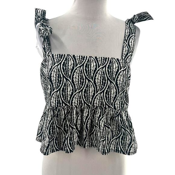 St. Roche Anya Top crop black white sz 6 - Picture 4 of 9